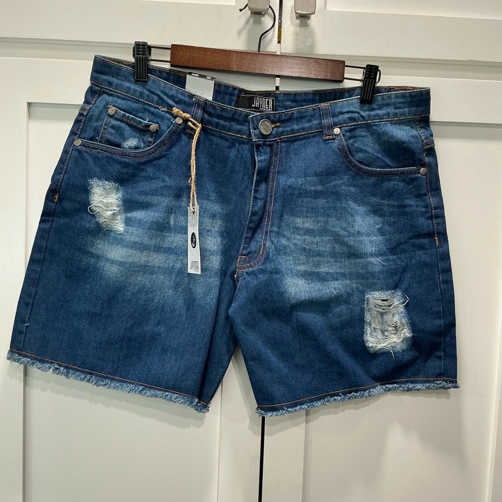 Denim Distressed Shorts